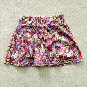 Okie Dokie Purple Pink and Yellow Floral Athletic Skort